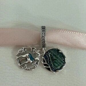 Silver and Blue Charm Pendant